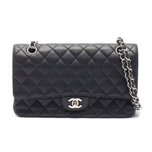 Chanel Caviar Skin Matelasse W Flap Shoulder Bag